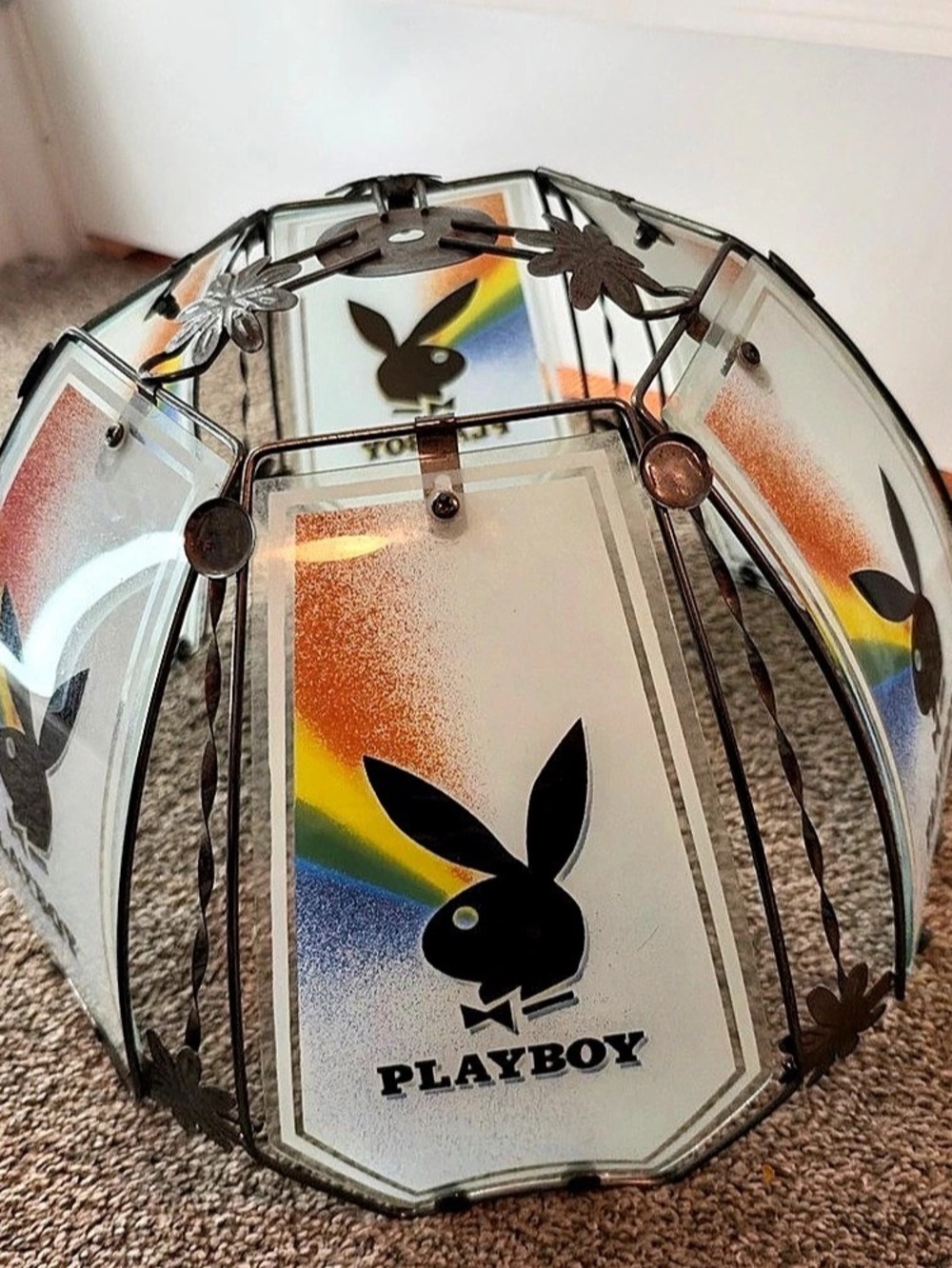 Glass Playboy Vintage Lampshade